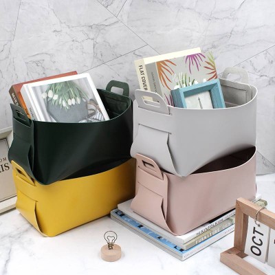 Fashion Leather Storage Basket Wire Basket Modern Storage Box Sundry Storage Box