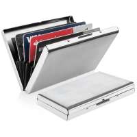 Ultra Thin Aluminum Metal RFID Wallet RFID Blocking Credit Card Wallet Holder for Men & Women