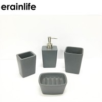 4 Pieces concrete  Bathroom Accessory Set Tumbler Dispenser Soap dish Toilet brush holder toothbrush holder