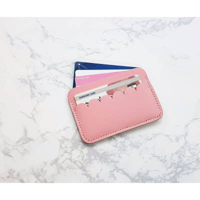 Wholesale Pink Leather Card Holder Credit Card Holder Wallet for Woman