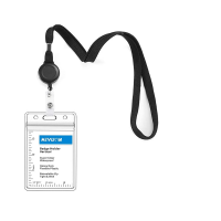 Heavy Duty Clear ID Card Name Badge Holder Pvc ID Holder with Lanyard