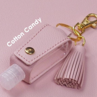 Cute Mini Portable LeatherTassels lotion Bottle Holder Hand Rub Pocket for Backpack