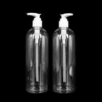 500ml clear plastic hand sanitizer bottle with lotion pump