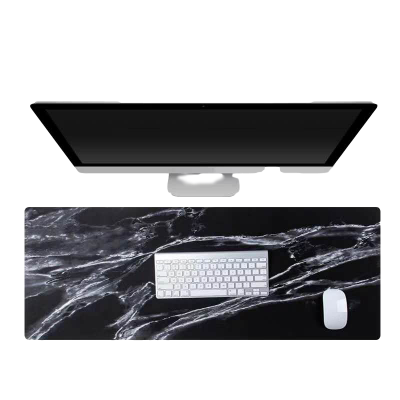 custom waterproof large leather Marble office Gaming desk mouse pad mat wireless charging Mat for Laptop Computer