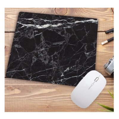 Wholesale Custom Personalised Laptop Accessories Marble Mouse Computer Office Leather Desk Pad